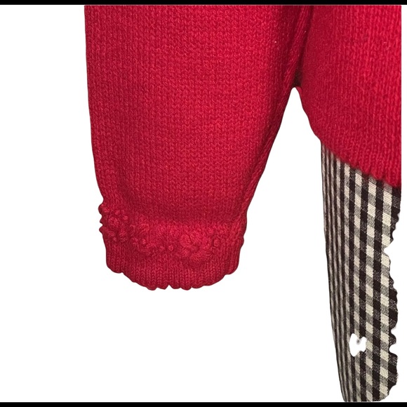 Tally-Ho Vintage Cardigan Red Sweater Sz Small * - Picture 5 of 6